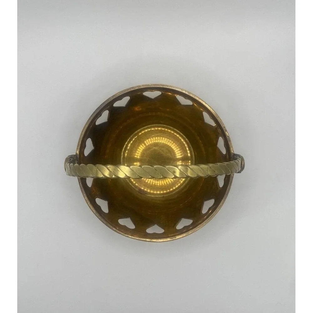 HAMPTON BRASS Vintage Decorative Basket Cutout Hearts